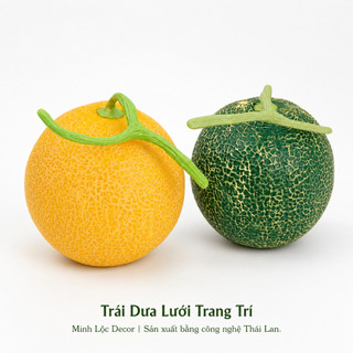 Trái Dưa Lưới trang trí Xanh/ Vàng Trang Trí Cao Cấp | Trái Cây Nhựa foam, Trái Cây trang trí, Trái Cây Mô Hình