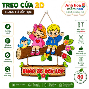 Treo cửa - Chào bé đến lớp - 2026 - mẫu mới - Trang trí mầm non,