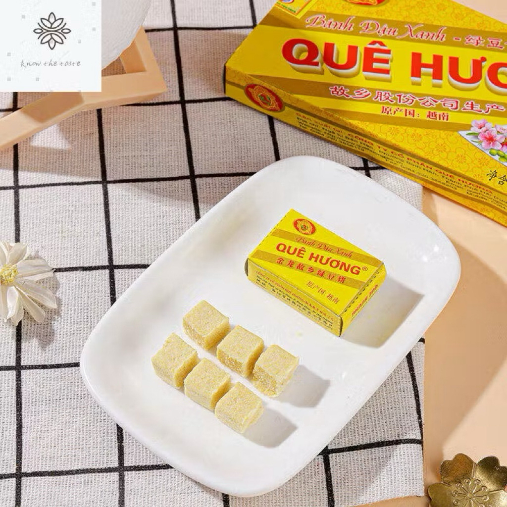 Bánh Đậu Xanh Quê Hương Xuất Khẩu Hộp 24 Viên 230g–Đặc Sản Hải Dương, Ngọt Bùi,Tan Mịn, Hộp Cao Cấp