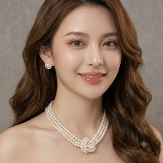 [NgocDaisy] N388 vòng cổ choker , dây chuyền choker hạt Ngọc 3 dây tạo nhiều kiểu dáng xinh xắn cho nữ
