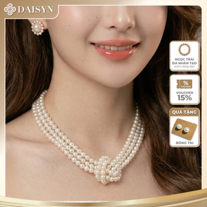N388 vòng cổ choker , dây chuyền choker hạt Ngọc 3 dây tạo nhiều kiểu dáng xinh xắn cho nữ