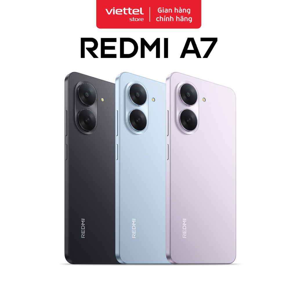 Điện thoại Xiaomi Redmi A7 3G + 64GB | Màn hình 6.88" HD+ | Unisoc T7250 8 nhân | Pin 5200 mAh | BigBuy360 - bigbuy360.vn
