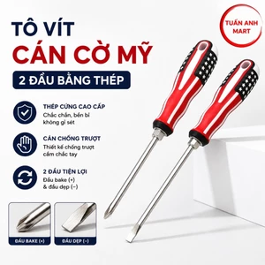 Combo 2 Chiếc tô vít cán cờ Mỹ - Tua vít hai đầu bằng thép