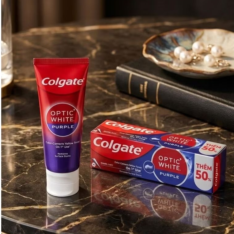 KEM ĐÁNH RĂNG COLGATE OPTIC WHITE PURPLE 150g