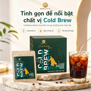 Cà Phê Cold Brew Ủ Lạnh Blend HANCOFFEE Hương Trái Cây Chocolate 10 Gói Cà Phê Túi Nhúng Tiện Lợi