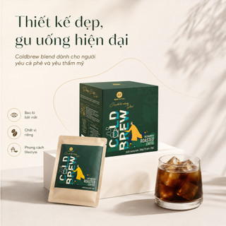 Cà Phê Cold Brew Ủ Lạnh Blend HANCOFFEE Hương Trái Cây Chocolate 10 Gói Cà Phê Túi Nhúng Tiện Lợi