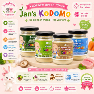 Hạt nêm dinh dưỡng cho bé 6m+ ăn dặm Kodomo Jan’s 90g