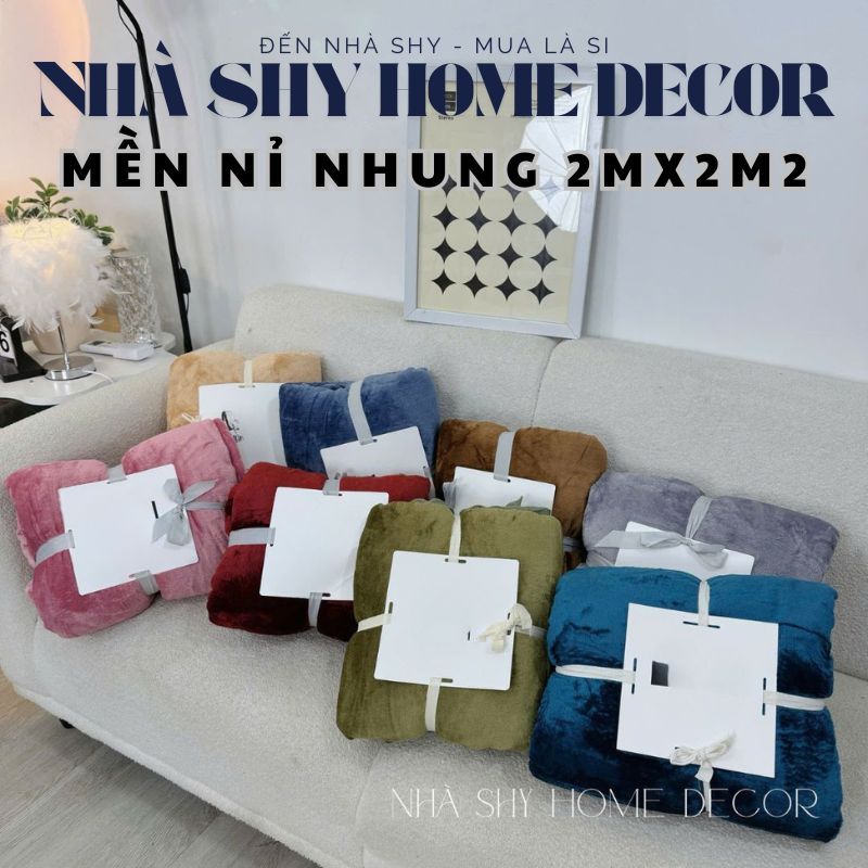 Chăn Tuyết Nhung - Chăn mền lông tuyết Mềm, ấm, xếp gọn - Dành cho Nhân viên Văn Phòng , Sinh viên - Nhà Shy Home Decor