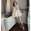 Áo váy 2dây babydoll dáng bí phối ly dập đính nơ tiểu thư (kèm quần), Váy 2dây cánh tiên dáng ngắn bồng bềnh sang chảnh