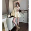 Áo váy 2dây babydoll dáng bí phối ly dập đính nơ tiểu thư (kèm quần), Váy 2dây cánh tiên dáng ngắn bồng bềnh sang chảnh