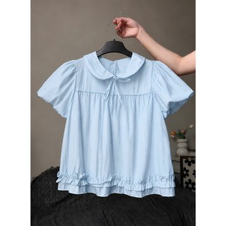 Áo babydoll tay bồng gấu bèo 1 tầng nữ tính Hàn Quốc tiểu thư, bánh bèo dễ thương