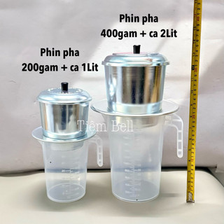 Phin nhôm pha cà phê size lớn pha 150gam - 300gam cà phê (có bán kèm ca 1lit, 2lit đựng cốt cà phê)