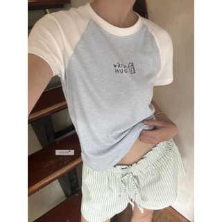 𝐖𝐚𝐫𝐦 𝐇𝐮𝐠 𝐓𝐨𝐩 - Áo thun babytee, áo thun nữ phối raglan pastel nhien.official NAT00032