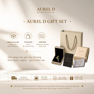 Set Quà Tặng Trâm Cài Áo Aurel D Đính Đá CZ, Ngọc Trai Cài Vest Áo Dài Kèm Túi Hộp