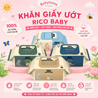 Khăn Ướt Cho Bé, Khăn Lau RICO BABY Nội Địa Hàn Không Mùi, An Toàn Cho Mẹ Bầu Và Trẻ Sơ Sinh, Thành Phần Tự Nhiên