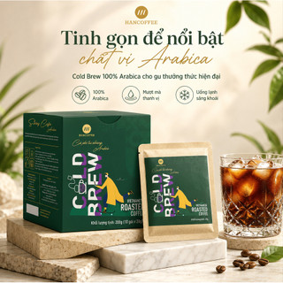 Cà Phê ColdBrew Túi Lọc 100% Arabica Cầu Đất HANCOFFEE Rang Xay Nguyên Chất Ủ Lạnh Tiện Lợi 1 Bước