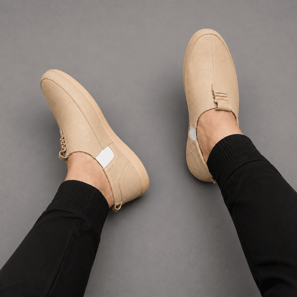 Giày Slip-on Thiết Kế Basic Dễ Phối Đồ DAVINCIA Trẻ Trung Năng Động, Đế Cao Su Non Có Khâu Da Simili Cao Cấp