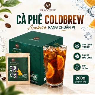 Cà Phê ColdBrew Túi Lọc 100% Arabica Cầu Đất HANCOFFEE Rang Xay Nguyên Chất Ủ Lạnh Tiện Lợi 1 Bước