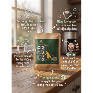 [Quà tặng] 1 Hộp Cà Phê Coldbrew Blend Nguyên Chất Vị Đậm Đà Đắng Nhẹ HANCOFFEE