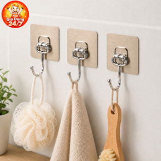 Combo 10-50 Móc Dán Tường Inox 304 Không Khoan Chịu Lực 5kg - Móc Treo Tường Chống Gỉ Chống Nước