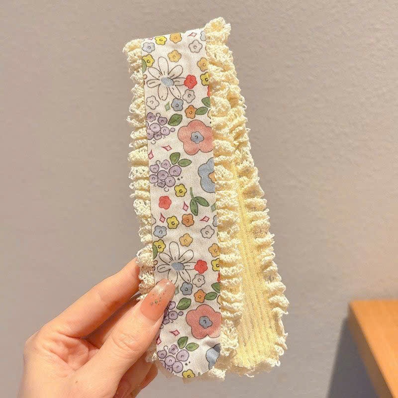 Miếng dán tóc hoa dệt Velcro thiết kế Mori cho bé gái