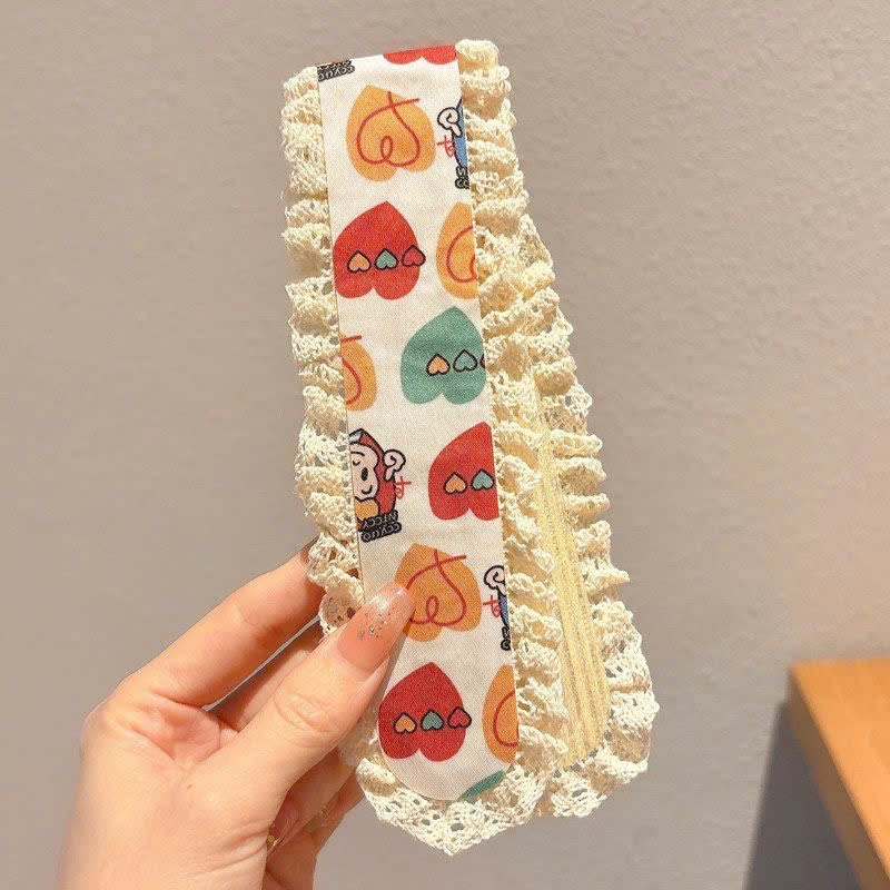 Miếng dán tóc hoa dệt Velcro thiết kế Mori cho bé gái