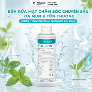 Sữa Rửa Mặt Làm Sạch Sâu Cho Da Nhạy Cảm, Da Mụn Mincer Hyaluron Facial Cleasing Gel 405 200ml