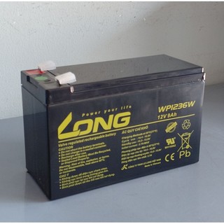 ắc quy 12v khô cho ups máy tính, ups cửa cuốn bình xịt thuốc, LONG WP1236W | 12V - 9ah