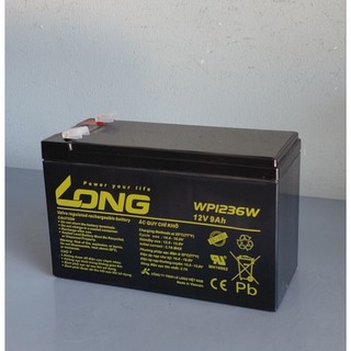 ắc quy 12v khô cho ups máy tính, ups cửa cuốn bình xịt thuốc, LONG WP1236W | 12V - 9ah