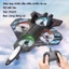 Máy Bay Điều Khiển Từ Xa Mini 4 Cánh Quạt Có Đèn LED Drone Đồ Chơi Cho Bé Cất Hạ Cánh 1 Nút