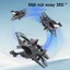 Máy Bay Điều Khiển Từ Xa Mini 4 Cánh Quạt Có Đèn LED Drone Đồ Chơi Cho Bé Cất Hạ Cánh 1 Nút