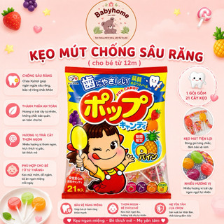 Kẹo Mút Chống Sâu Răng Fujiya Hình Bé Gái 21 Cái