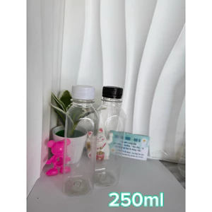 Combo 100 chai nhựa 250ML vuông kèm nắp