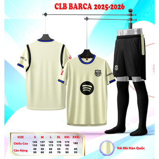 Bộ Quần Áo Bóng Đá Người Lớn - CLB Barca + Chelsea ( Vải Mè )