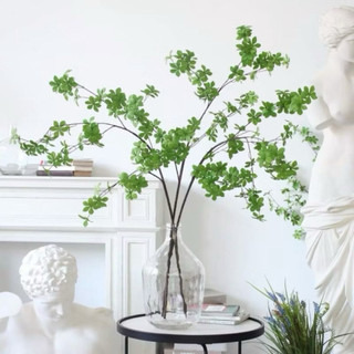 Cành Thạch Nam Giả 90cm Lá Vải Lõi Thép Uốn Dẻo Decor Nhà Cửa Quán Cafe