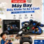 Máy Bay Điều Khiển Từ Xa Mini 4 Cánh Quạt Có Đèn LED Drone Đồ Chơi Cho Bé Cất Hạ Cánh 1 Nút