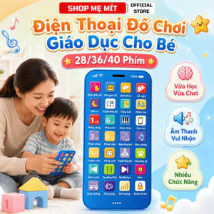 Điện Thoại Đồ Chơi Giáo Dục Cho Bé 28/36/40 Phím Có Nhạc Đèn Học Chữ Cái Số Đếm Tiếng Anh Cho Bé