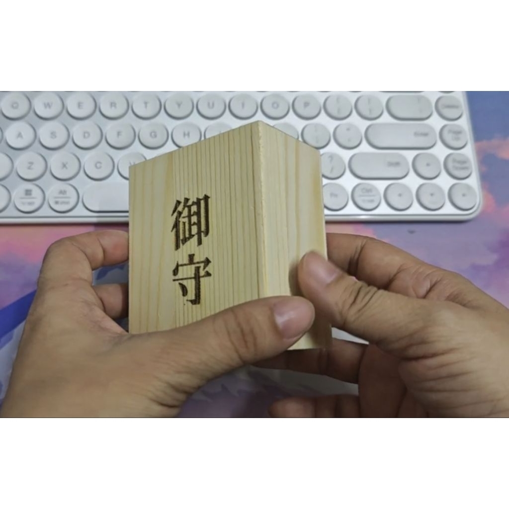 [Hộp quà tặng ý nghĩa Nhật]hộp gỗ móc khoá túi may mắn