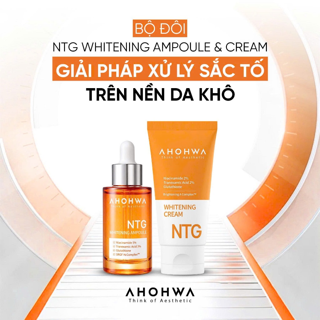[ĐẠI LÝ CHÍNH HÃNG]Tinh chất dưỡng trắng, mờ thâm nám Ahohwa Whitening Ampoule NTG