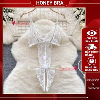 Bodysuit Nữ Gợi Cảm Quyến Rũ JS02 Đồ Lót Nữ Ren Thêu Sexy Hở Ngực Hở Lưng Jumpsuit Gợi Tình Cao Cấp HoneyBra