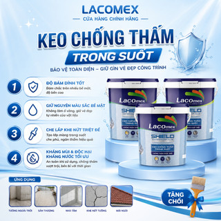 Keo chống thấm LACOMEX cao cấp, chống thấm mọi bề mặt, chống ẩm mốc mọi bề mặt, chống thấm sàn nhà, trần nhà