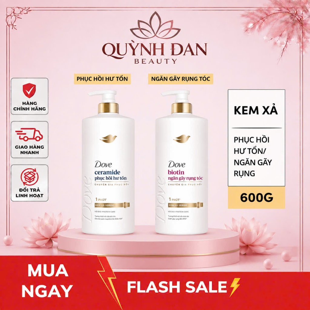 Kem xả Serum Dove Phục hồi hư tổn/Ngăn gãy rụng 300g/610g