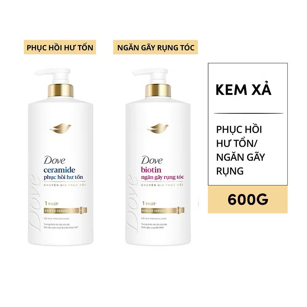 Kem xả Serum Dove Phục hồi hư tổn/Ngăn gãy rụng 300g/610g
