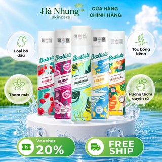 Dầu Gội Khô Batiste Dry Shampoo 200ml Hết Ngứa, Hết Bết Dính Tóc Bồng Bềnh Tức Thì