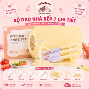 bộ dụng cụ dao thớt nhà bếp 5 món chế biến ăn dặm cho bé