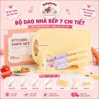 bộ dụng cụ dao thớt nhà bếp 5 món chế biến ăn dặm cho bé