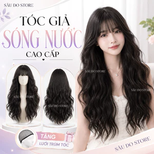 TÓC GIẢ NỮ NGUYÊN ĐẦU SÓNG XÙ CÓ DA ĐẦU ĐAN LƯỚI HOA THOÁNG KHÍ CỰC TREND SÂU ĐO STORE