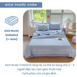 Chăn hè chần bông Đũi Basic M2T BEDDING kích thước 1m9x2m3 - Mềm mại, Mịn màng