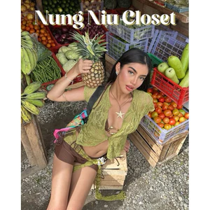 NUNG NIU - Áo Ren Lưới Đan Nút Xuyên Thấu Khoác Ngoài Phối Cùng Bikini Đi Biển