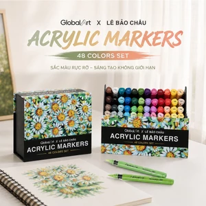 Màu Acrylic Marker Ngòi Brush Cao Cấp Dải Màu Tươi Sáng, Blend và Chồng Màu Dễ Dàng.Hoàng Yến